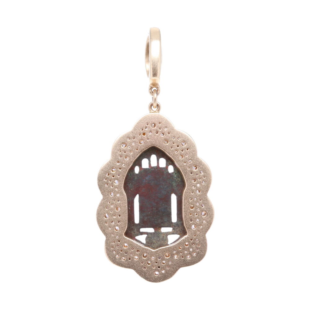 Image 2 for Antique Sacred Heart Medal Pendant
