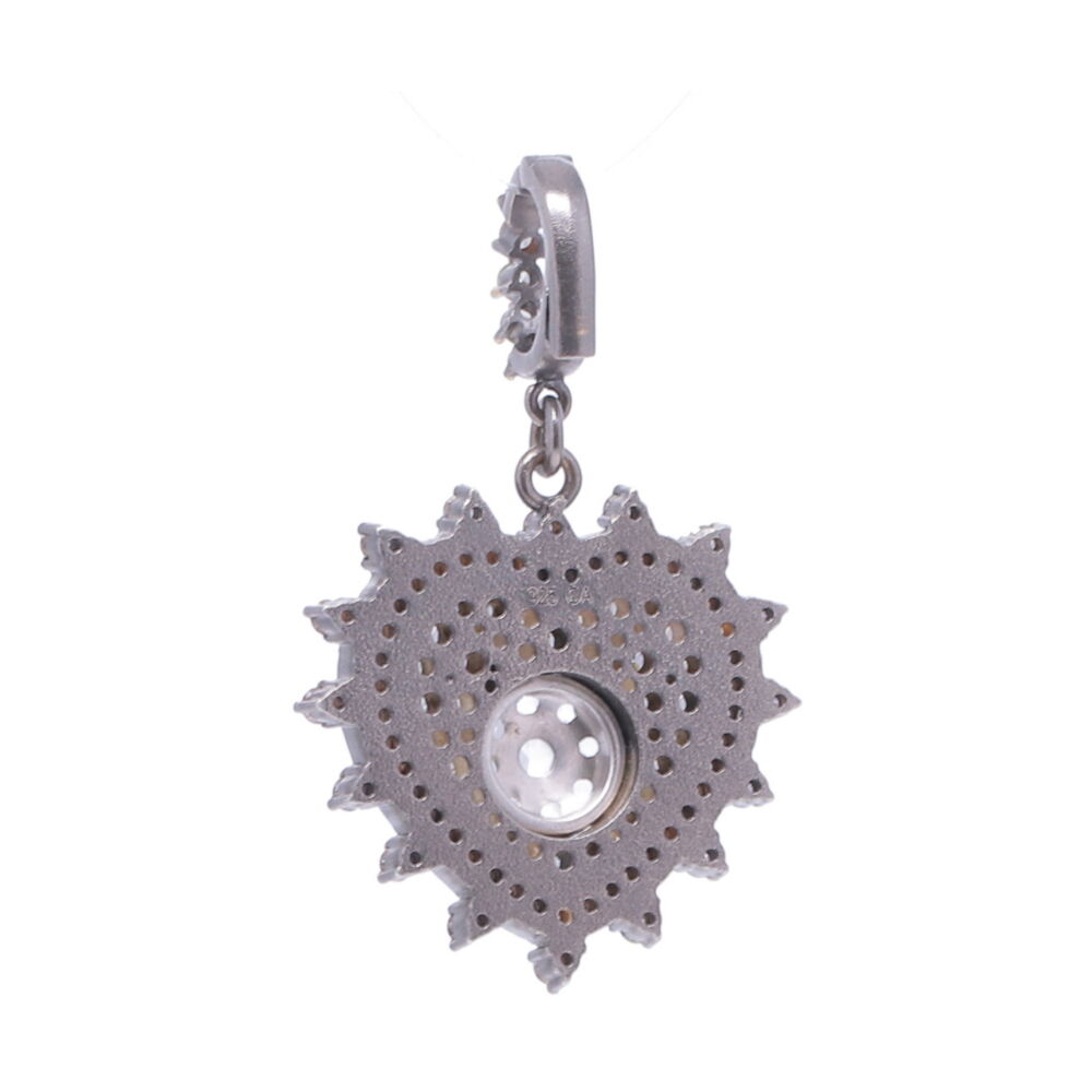 Image 2 for Pave Diamond Heart with Rose Cut Diamonds
