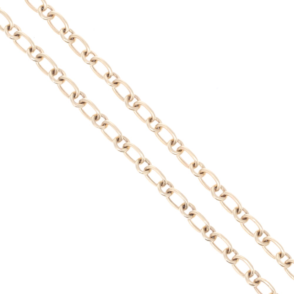 Image 2 for Yellow Gold Oval + Circle Link Chain 32"