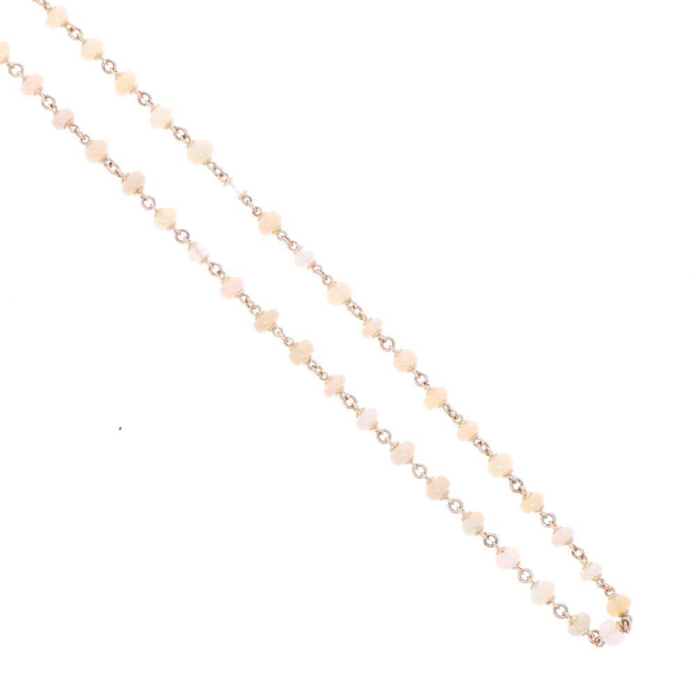 Image 2 for Opal Cabochon Gold Necklace 45"