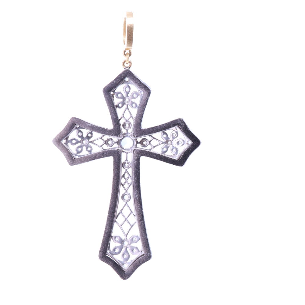 Image 2 for Art Deco Rose Cut Diamond Cross