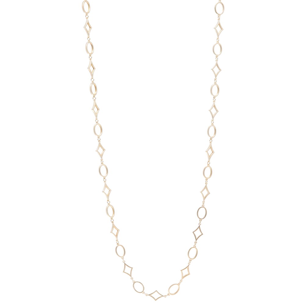 32" Oval/DIA shaped Yellow Gold Necklace 32" Oval/DIA shaped Yellow Gold Necklace