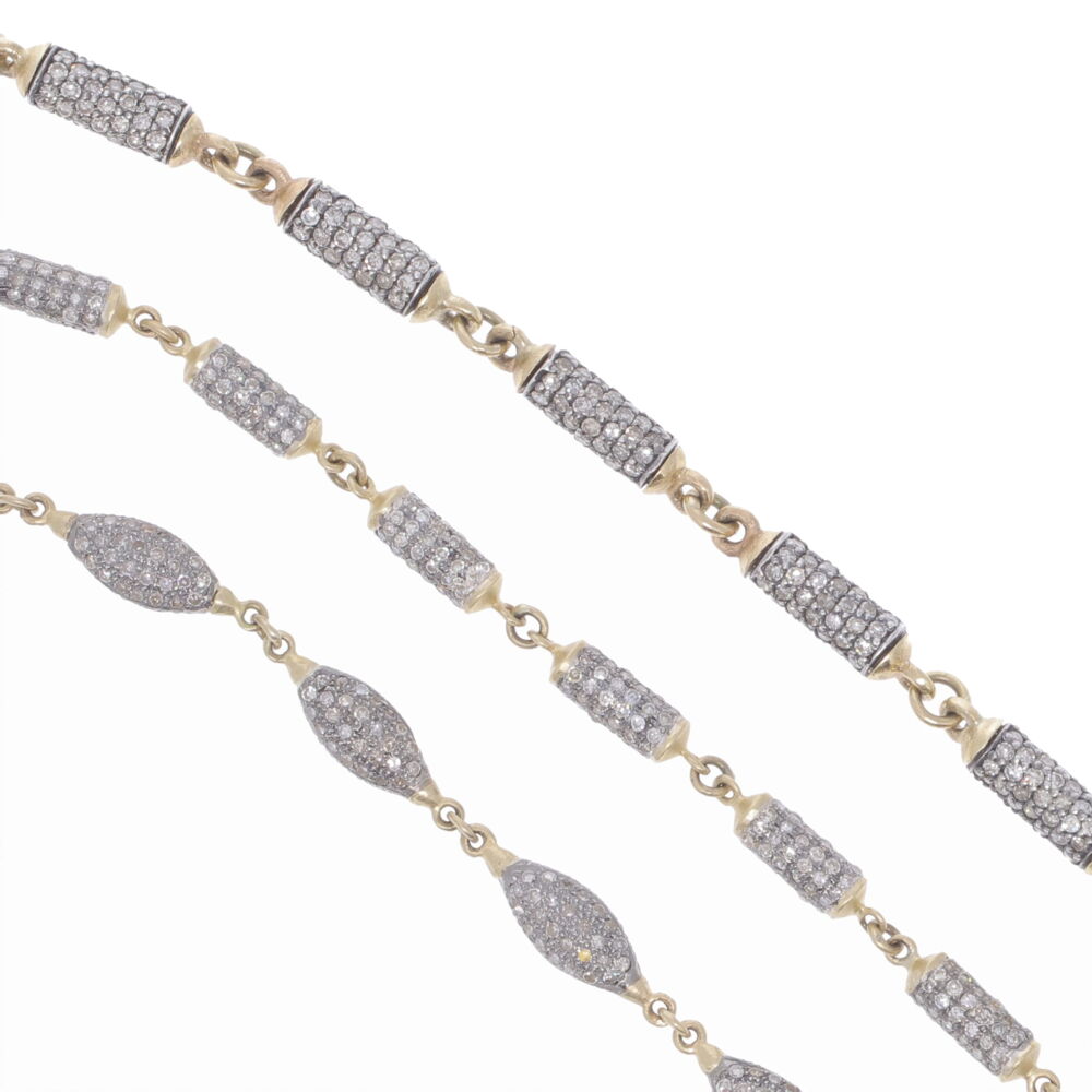Image 2 for Large Diamond Barrel Link Chain 24"