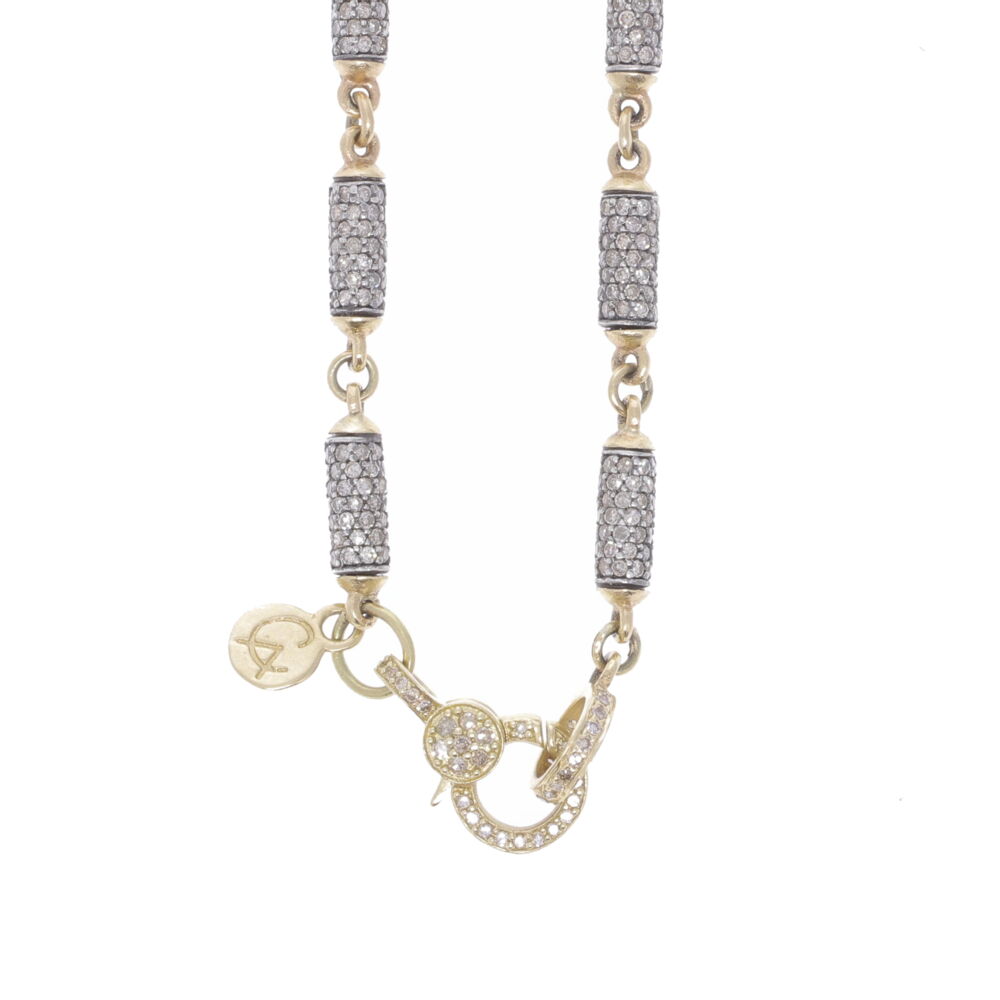 Image 2 for Large Diamond Barrel Link Chain 24"