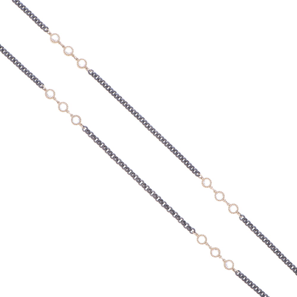 Image 2 for Rose Cut Topaz Station Chain
