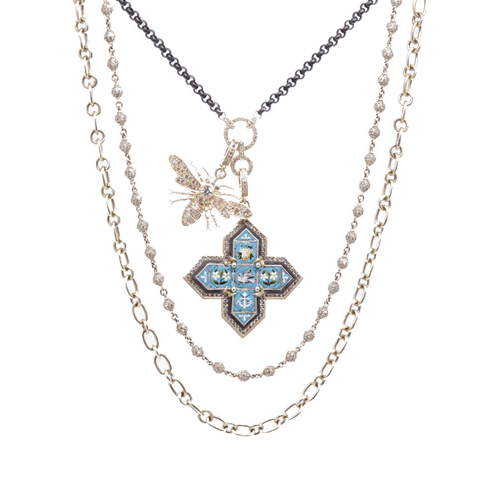Image 2 for Classic Diamond Double Circle Display Necklace