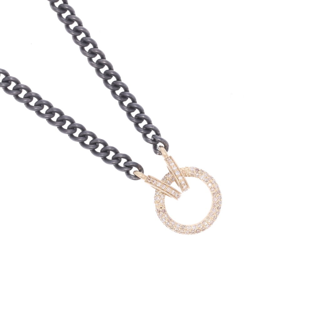 Image 2 for Classic Diamond Ring Display Necklace with Open-able Ring