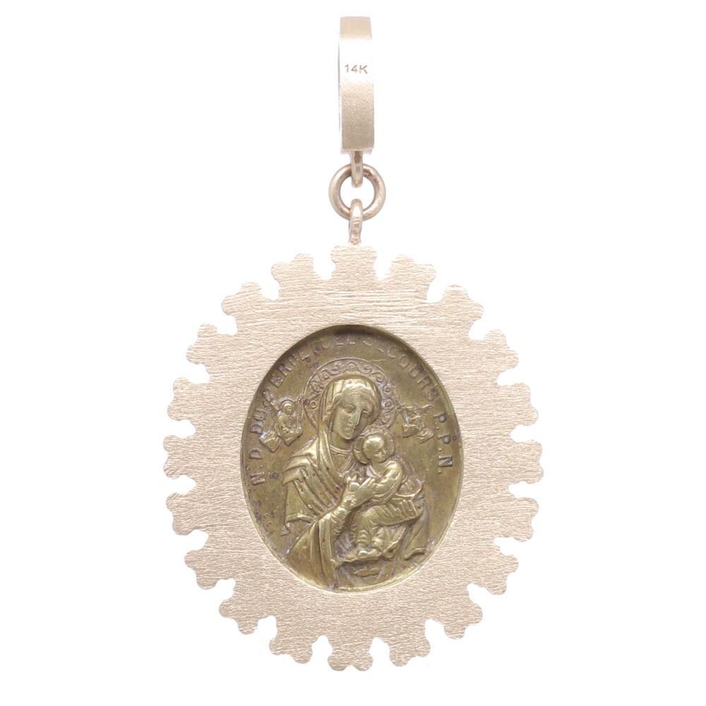 Image 2 for French Sacred Heart Surmounted with a Cross Pendant