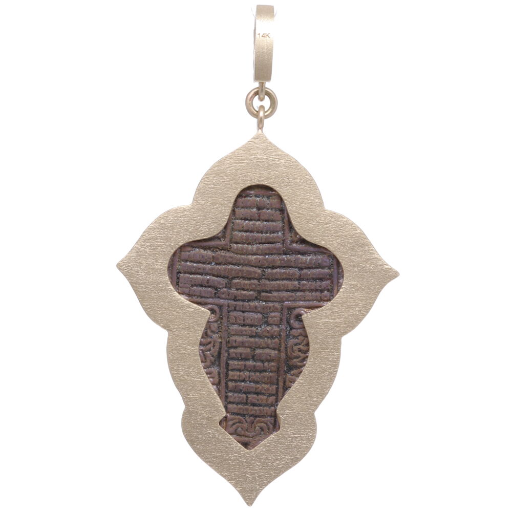 Image 2 for Large Old Believer Cross with Enamel Pendant