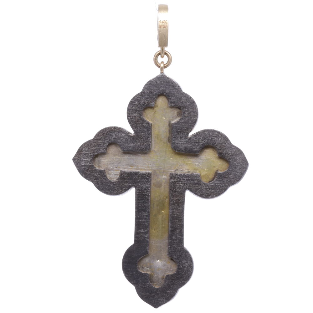 Image 2 for Italian Grand Tour Chi Rho Micro Mosaic Cross Pendant