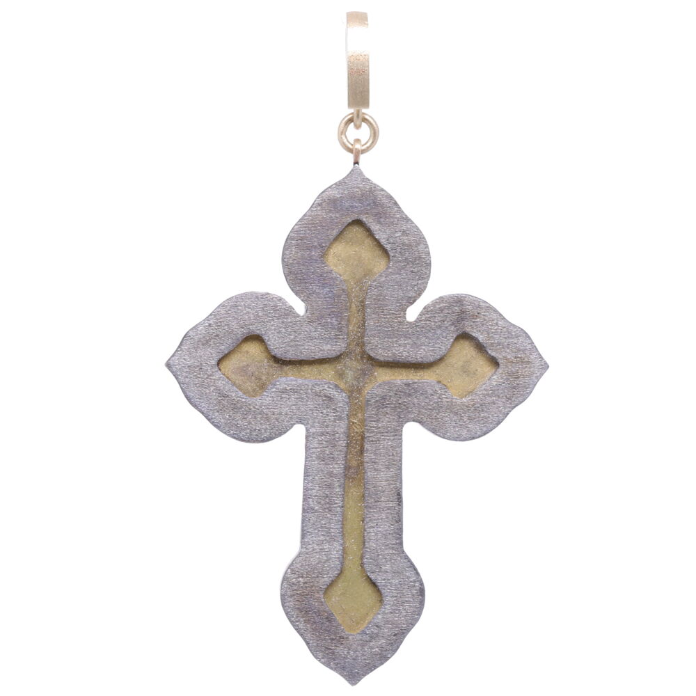 Image 2 for Italian Grand Tour Roma Micro Mosaic Cross Pendant