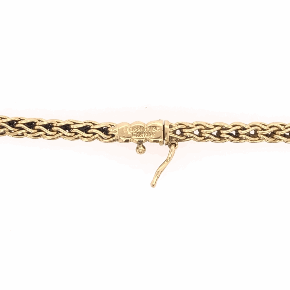 Image 2 for 18K Yellow Gold TIFFANY & CO 1970's 48" Long Chain Pearls & Lapis