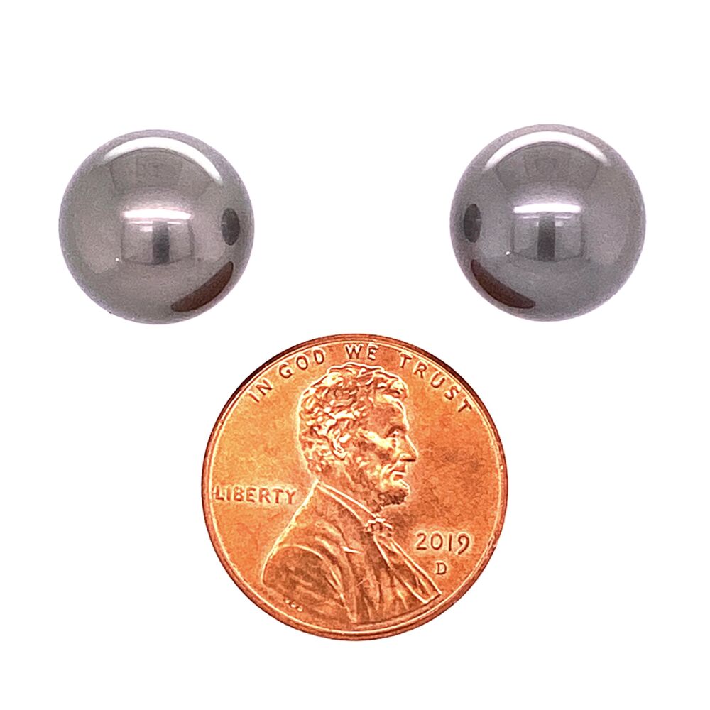 Image 2 for 12.05mm Tahitian South Sea Pearl Earrings in 18K White Gold AAA++ Quality 6.0g