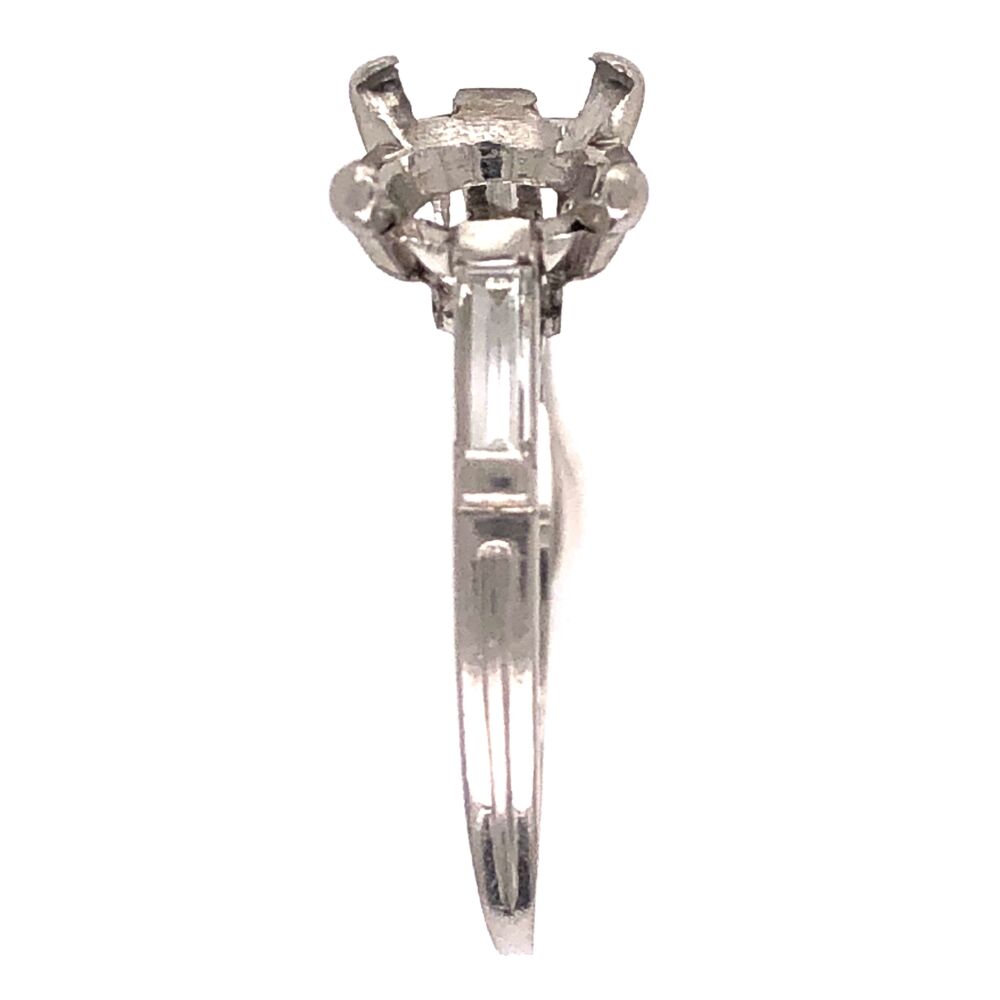 Image 2 for Platinum TIFFANY & CO 1950's Baguette Semimount .10tcw 3.1g, s5.5