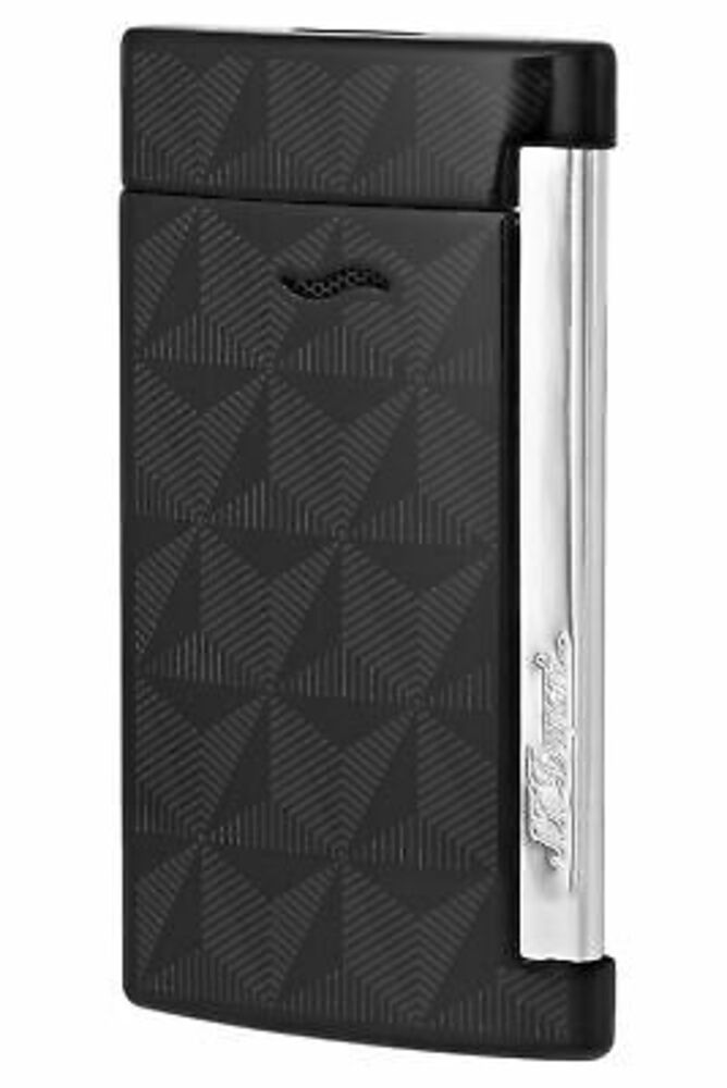 Dupont Item 027731. Refillable, Butane. S.T. Dupont Slim 7 Lighter with Design. Condition: New, in original box with S.T. Dupont 2 year warranty. We are authorized S.T. Dupont Dealers. Special features of the Slim 7 lighter. S.T. Dupont Slim 7 Graphic Head Lighter, Black, 027731