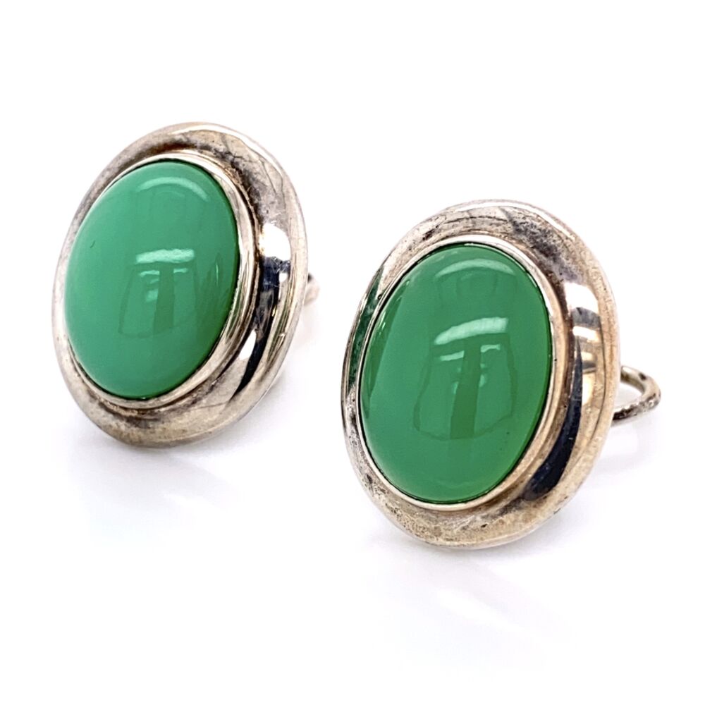 Image 2 for 925 Sterling Silver TIFFANY & CO Chalcedony Earrings 13.2g