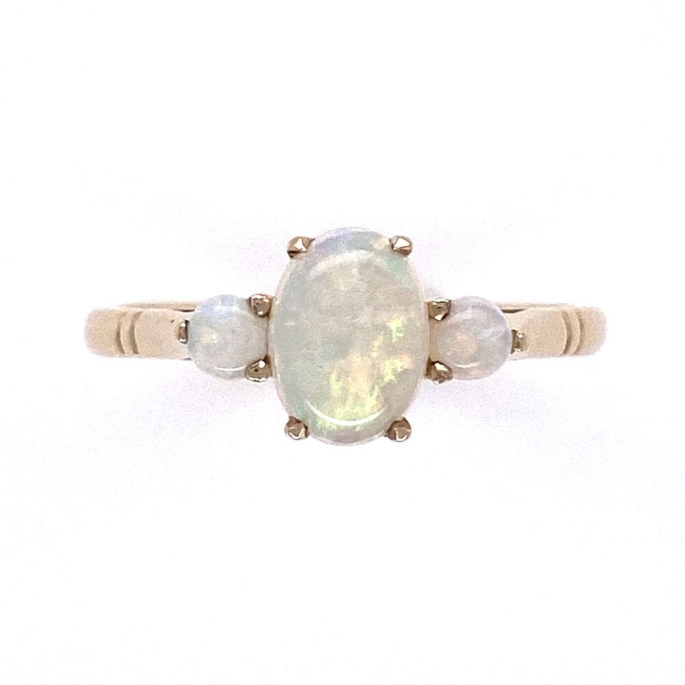 9k Yellow Gold Victorian 3 Opal Ring 1 8g S6 Lanae Fine Jewelry