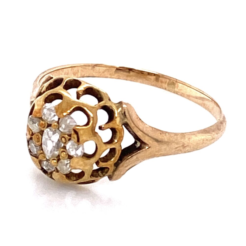 Image 2 for Victorian Senaille Cut Diamond Cluster Ring