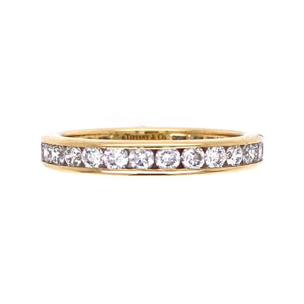 Size 6 18K Yellow Gold TIFFANY & CO Diamond Eternity Band .84tcw 2.95g, s6