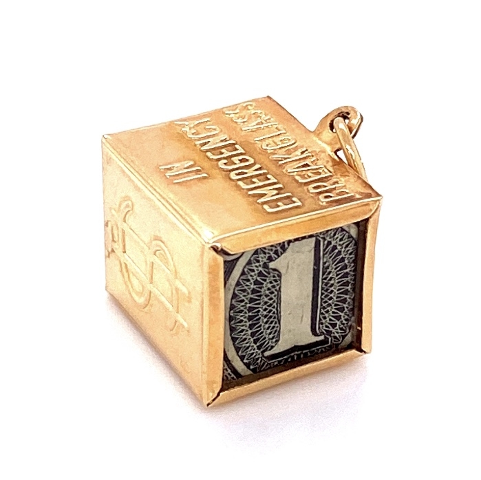 Image 2 for 14K YG MAD MONEY $1 Charm 2.6g