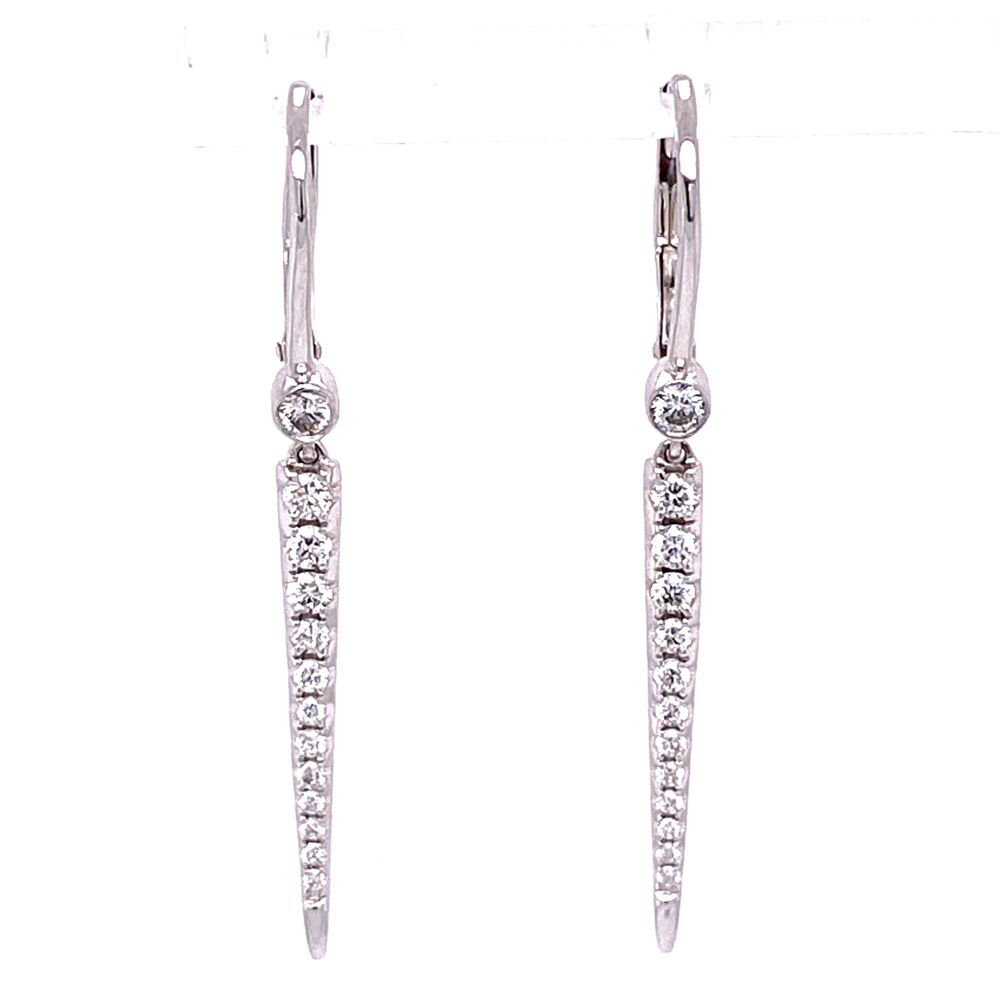 Image 2 for Long Diamond Spike Earrings