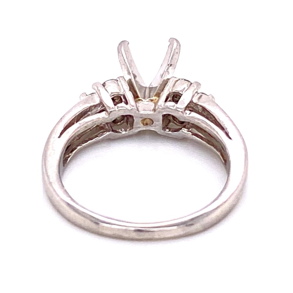 Image 2 for Platinum 950 Diamond Semimount Ring .50tcw 6.8g, s5.75