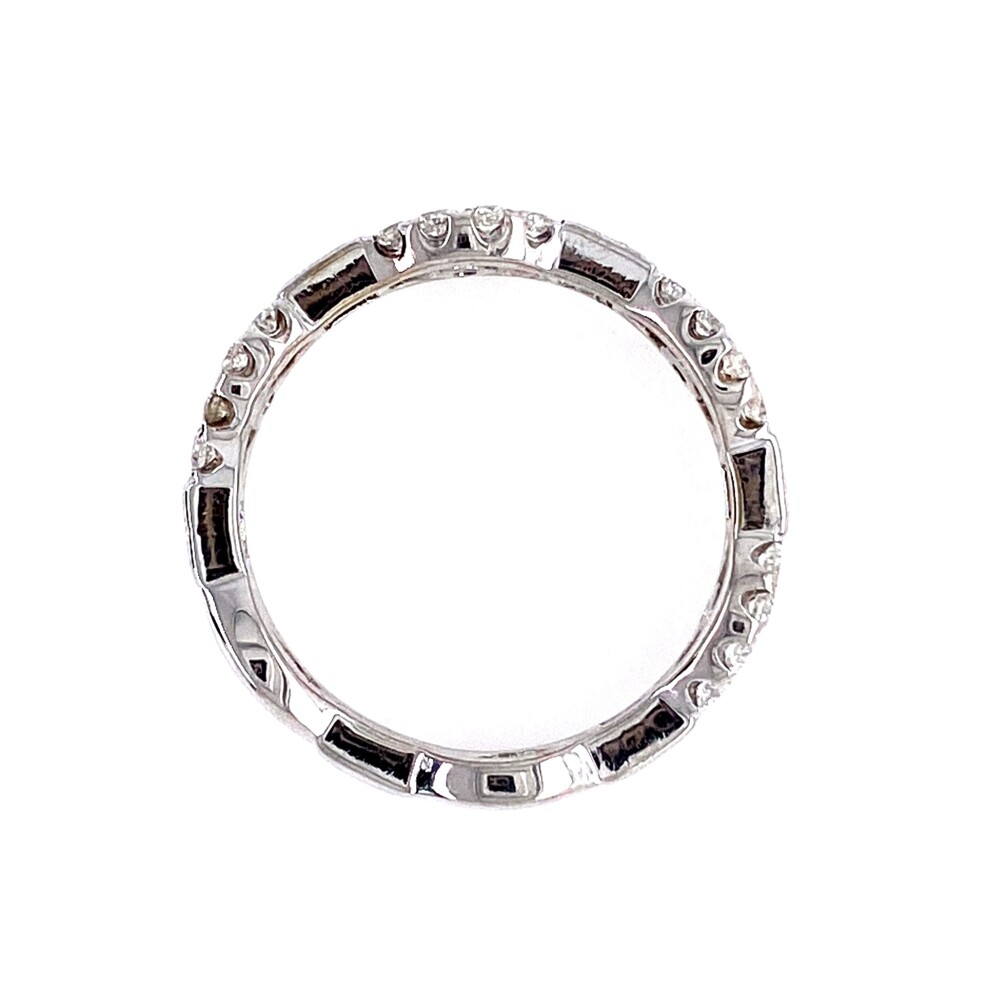 Image 2 for 14K WG Designer .55tcw Diamond Band with Rubies 3.7g, s6.5