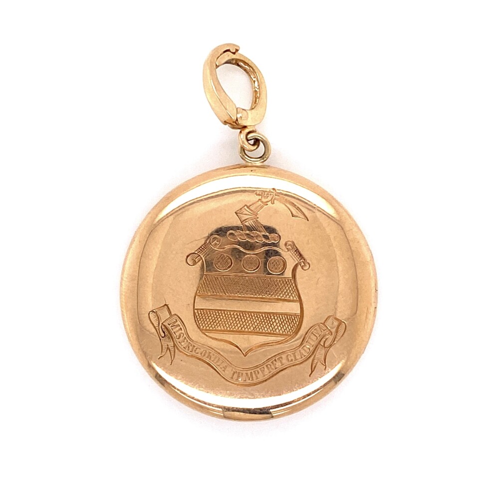 Image 2 for 14K YG Victorian Locket Pendant 10.0g, 32mm