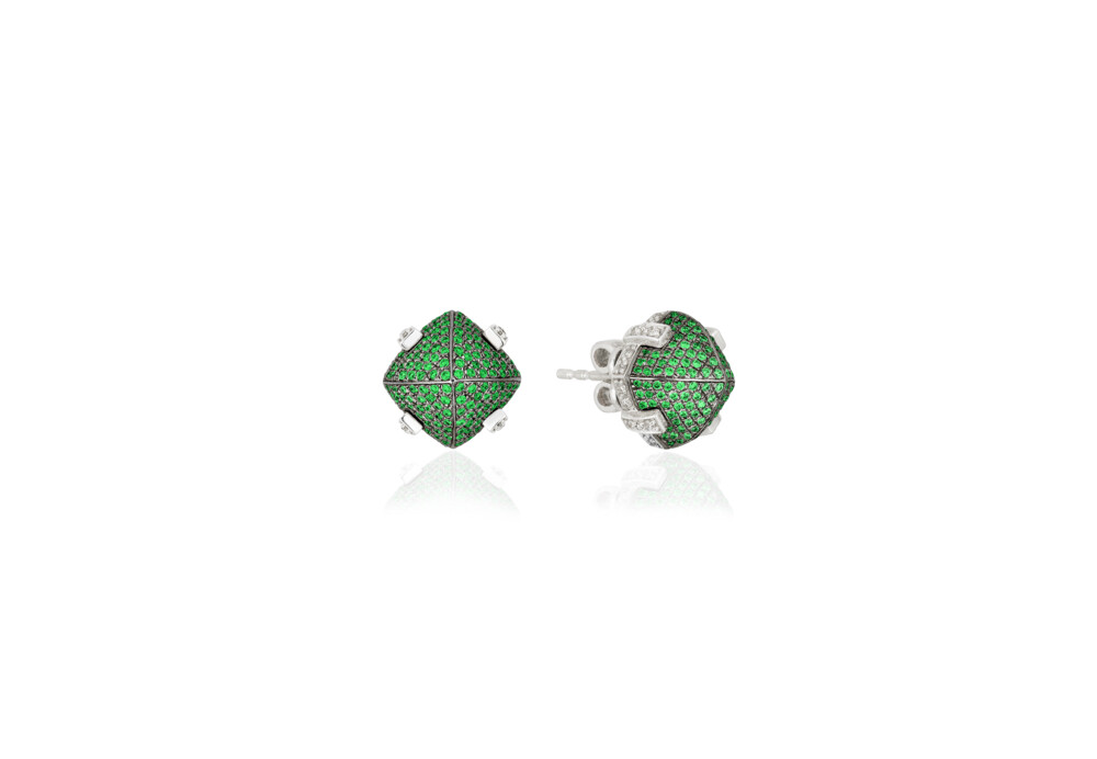 Image 2 for Sugarloaf Pave Tsavorite Earrings