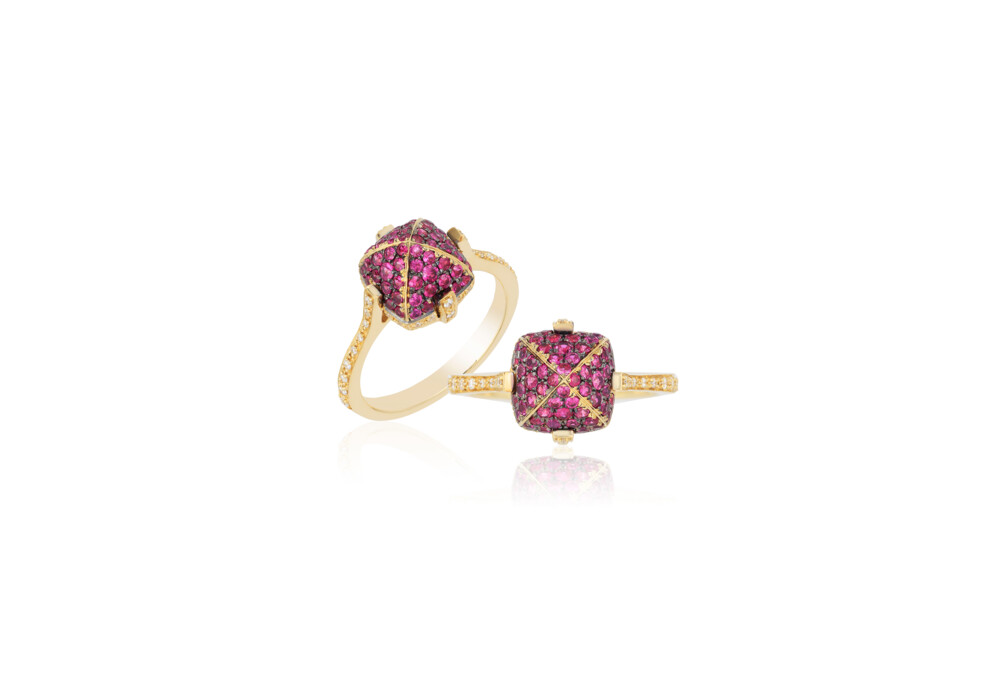 Image 2 for Sugarloaf Pave Ruby Ring