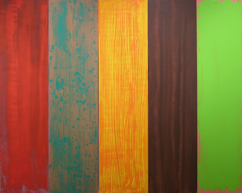 This framed piece of acrylic on wood panel wall art by David Rothermel adds accent to any room. La Luz features red, turquoise, yellow, brown and green color tones. La Luz