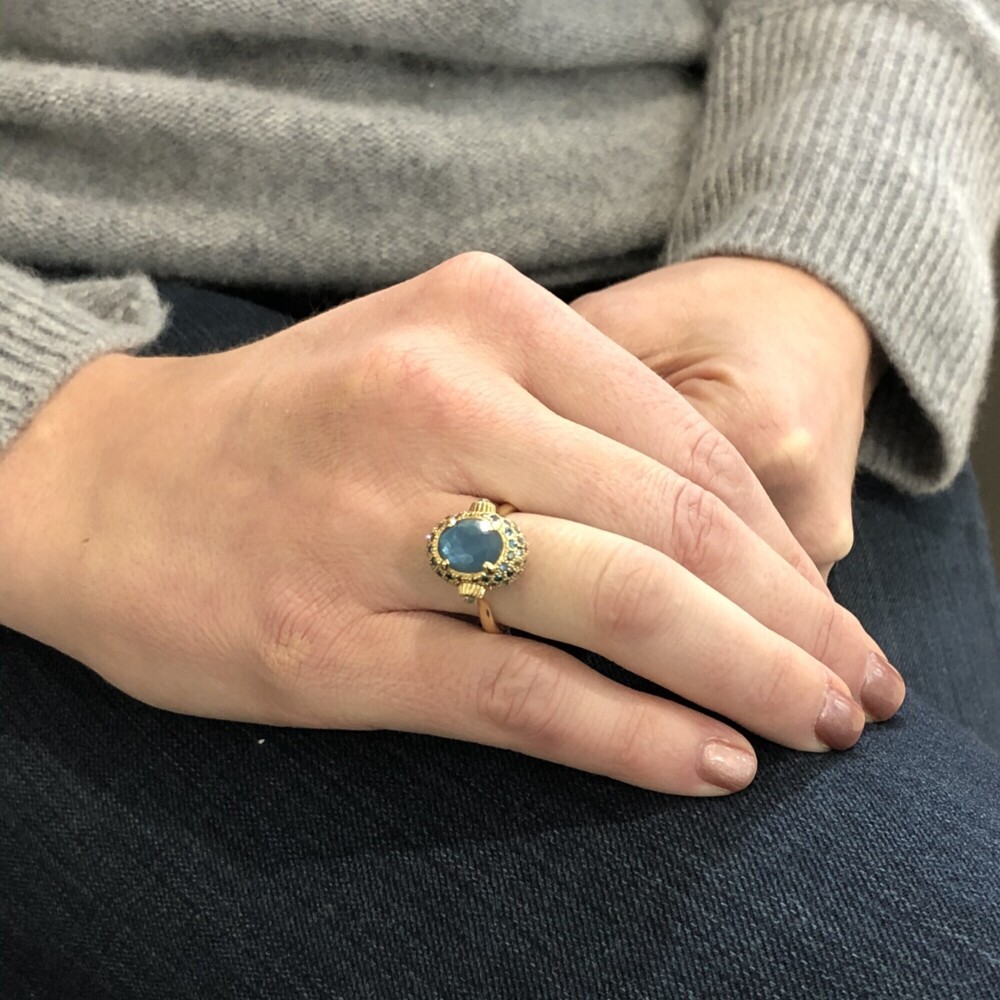 Image 2 for Dancing In The Rain Blue Topaz Ring