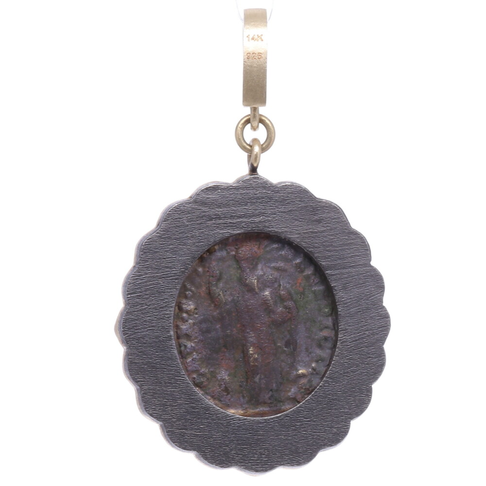 Image 2 for St. Benedict Diamond Shield Pendant