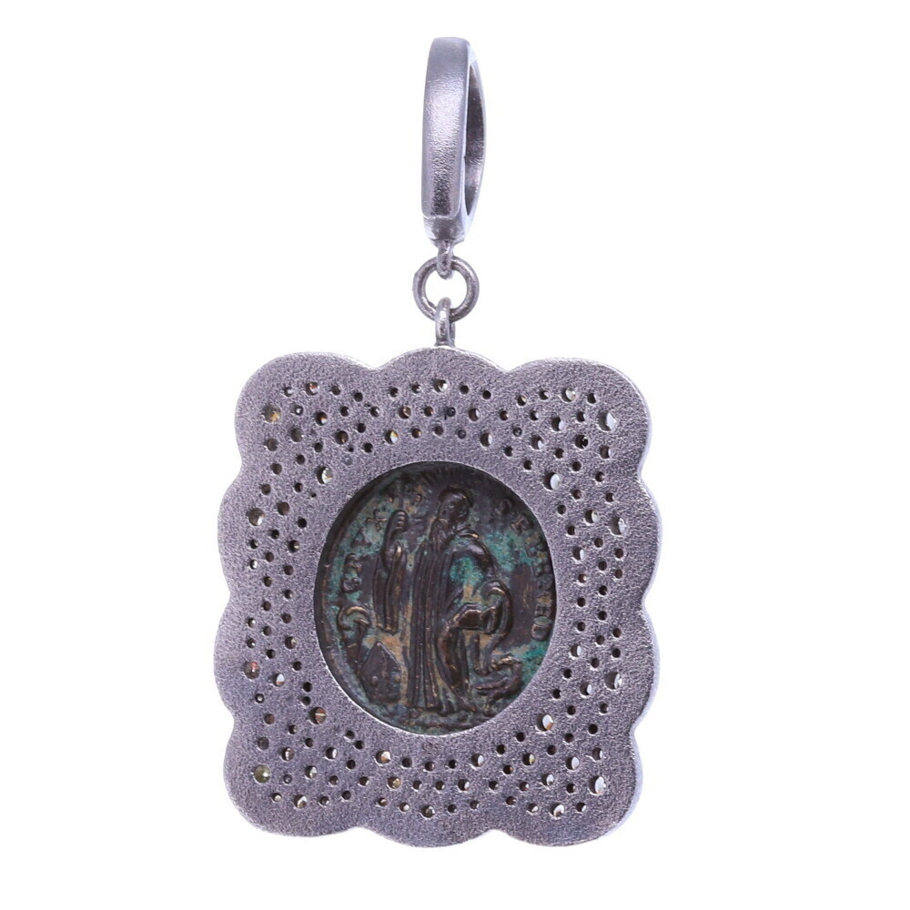Image 2 for Ancient St. Benedict Shield Medal Pendant