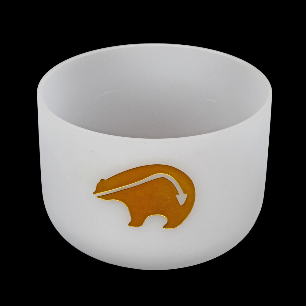 <span style="position: initial; margin: initial;"></span><span style="font-family: "EB Garamond"; position: initial; margin: initial;">10" Etched Bear Frosted Quartz Singing Bowl Note D Perfect</span><div style="position: initial; margin: initial;"><br><div style="font-size: 16.8px; position: initial; margin: initial; font-family: "EB Garamond";"><div style="position: initial; margin: initial;"><font style="font-size: 1.2rem; line-height: 22px; position: initial; margin: initial;"><font style="line-height: 22px; position: initial; margin: initial;">This singing bowl has been tuned to a perfect pitch D note. What a beautiful addition to your meditation space or living room.</font> The bowls emit a powerful, pure resonance. The thickness of the bowl, as well as the height and diameter, determine the specific vibrational frequency of the bowl. Singing bowls first came to market as healing tools in 1980s. Tibetan metal bowls which, work in a similar way, have been in use for centuries.</font></div><div style="position: initial; margin: initial;"><font style="font-size: 1.2rem; line-height: 22px; position: initial; margin: initial;"><br style="position: initial; margin: initial;"></font></div><div style="position: initial; margin: initial;"><font style="font-size: 1.2rem; line-height: 22px; position: initial; margin: initial;">Suede wand and rubber ring holder included.</font></div></div></div> 10" Etched Bear Frosted Quartz Singing Bowl Note D Perfect