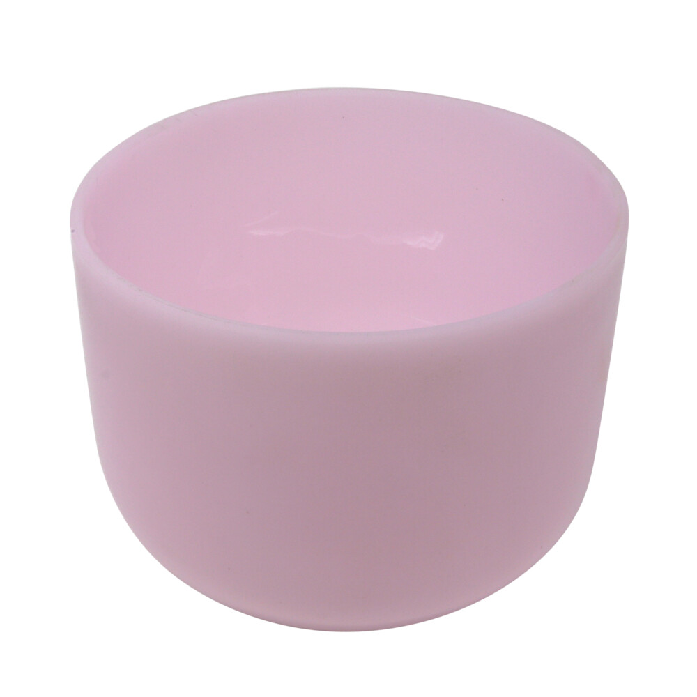Image 2 for 8" Gem Infused Quartz Singing Bowl Note D Rose Quartz A07
