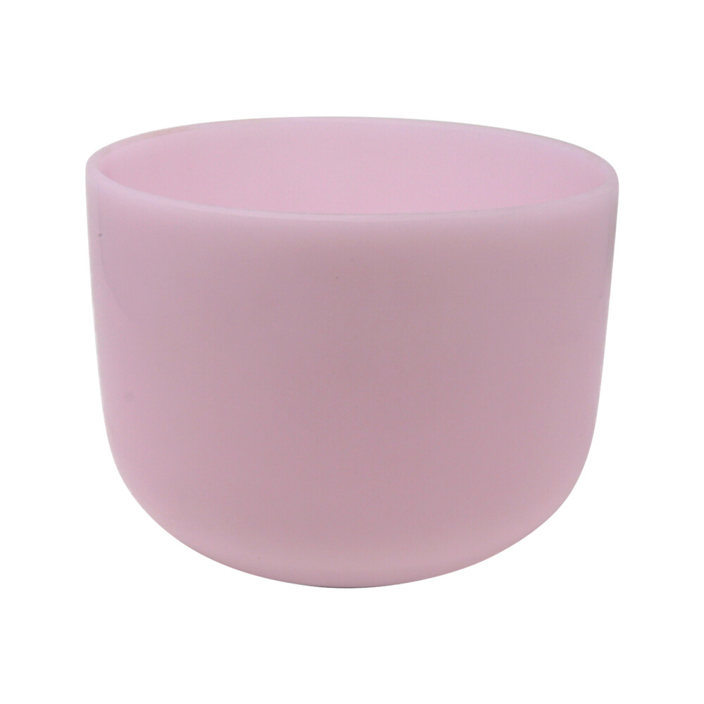<div style="position: initial; margin: initial; font-family: "EB Garamond";"><font style="font-family: "EB Garamond";" size="4">This quartz crystal singing bowl has been infused with rose quarts giving it that soft pink color. This stunning bowl has been tuned to a D note.</font></div><div style="position: initial; margin: initial; font-family: "EB Garamond";"><font style="font-family: "EB Garamond";" size="4">How they are made- Crystal singing bowls are made from 99.992 percent pure quartz crystal that is crushed and heated to approximately 4000 degrees in a centrifugal mold. The bowls emit a powerful, pure resonance. The thickness of the bowl, as well as the height and diameter, determine the specific vibrational frequency of the bowl. Crystal Singing bowls first came to market as healing tools in 1980s. Tibetan metal bowls which, work in a similar way, have been in use for centuries. </font></div><div style="position: initial; margin: initial; font-family: "EB Garamond";"><font style="font-family: "EB Garamond";" size="4">D note- This bowl has been tuned to a D note. The D note is associated with the 2nd chakra which is the sacral. The sacral chakra is your passion and pleasure center and it is located in the pelvic area. While the root chakra is satisfied with survival, the 2nd chakra seeks pleasure and enjoyment. The gift of this chakra is experiencing our lives through feelings and sensations. The second chakra is the center of feeling, emotion, pleasure, sensuality, intimacy, and connection.</font></div><div style="position: initial; margin: initial; font-family: "EB Garamond";"><font style="font-family: "EB Garamond";" size="4">Rose quartz. This bowl is infused with rose quarts. This gives it the soft pink hue and is the stone of universal love. It restores trust and harmony in relationships, encouraging unconditional love. Rose Quartz purifies and opens the heart at all levels to promote love, self-love, friendship, deep inner healing and feelings of peace. </font></div><div style="position: initial; margin: initial; font-family: "EB Garamond";"><font style="font-family: "EB Garamond";" size="4">How to use your crystal singing bowl- LIGHTLY tap the bowl just to get the vibration going. As you firmly press the accompanying mallet in a circular motion against the bowls outside edge or rim. When you hear a bright clear tone, you can slow down the motion. Use your full arm to make the motion, rather than just rotating your wrist. You will start to feel the relaxation set in and your mind going into the zone. This will help with meditation, relaxation and focus. </font></div><div style="position: initial; margin: initial; font-family: "EB Garamond";"><font style="font-family: "EB Garamond";" size="4">Includes suede wand and rubber ring holder.</font></div> 8" Gem Infused Quartz Singing Bowl Note D Rose Quartz A07