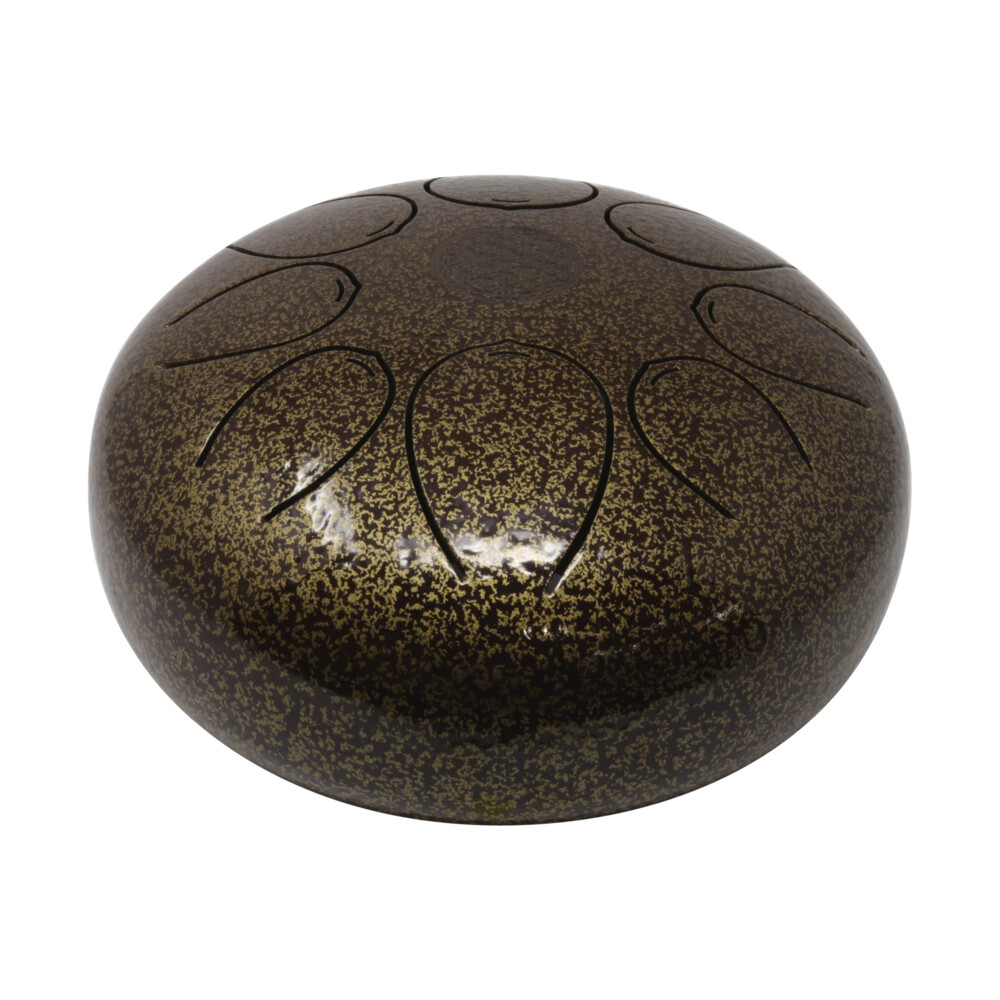 <div style="position: initial; margin: initial; font-family: "EB Garamond";"><font style="font-family: "EB Garamond";" size="4">This tongue drum has a steel brown color with specks of darker colors throughout with a matte finish. It is subtle yet strong in appearance and would match just about any work space or home. Burnished into the center is a symbol called the flower of life. This is a perfect piece for your meditation space or living room. </font></div><div style="position: initial; margin: initial; font-family: "EB Garamond";"><font style="font-family: "EB Garamond";" size="4">Where did they come from?</font></div><div style="position: initial; margin: initial; font-family: "EB Garamond";"><font style="font-family: "EB Garamond";" size="4">A form of tongue drums has been around for a very long time if considering the wooden versions created by the Aztecs known as log drum or tone drums. Another similar instrument is the Slit Drum of African origin. These were the early predecessors to the modern-day steel tongue drums. A steel tongue drum is a percussion instrument invented by Dennis Hayena in 2007. Created from a propane gas tank, the original steel tongue drum was called Hank Drum. This was inspired by the original Hang handpan, and the gas tank from which it was created. Dennis Havlena invented what we now know as the steel tongue drum, following inspiration from other creators.</font></div><div style="position: initial; margin: initial; font-family: "EB Garamond";"><font style="font-family: "EB Garamond";" size="4">Are they hard to play?</font></div><div style="position: initial; margin: initial; font-family: "EB Garamond";"><font style="font-family: "EB Garamond";" size="4">One of the great things about this invention is it does not require any particular skill to play it. Anyone who wants an easy to play intuitive instrument can learn to play a tongue drum. You do not need a musical background to get all the benefits from playing. There is no right or wrong way to play the tongue drum, just pick up your mallets and start by hitting the inside of the cutouts. The cutouts are in the shape of a tongue, hence the name, Tongue Drum. Almost immediately, you will feel your self getting sucked into the music and start to feel relaxed. Your mind goes into a meditative state where you can tune the world out for a while. You can also play with your fingers however, that takes a little more practice and some calluses. We carry finger sticks to save your hands from building up calluses. If you want to sound more enhanced, then stick with the mallets. They help in producing proper vibrations from the drum and musical scales.</font></div><div style="position: initial; margin: initial; font-family: "EB Garamond";"><font style="font-family: "EB Garamond";" size="4">Flower of life- </font></div><div style="position: initial; margin: initial; font-family: "EB Garamond";"><font style="font-family: "EB Garamond";" size="4">The meaning behind the flower of life symbol is that it is believed to represent the cycle of creation. It depicts how all life comes from on singular source, represented by the circle in the center of the pattern. There is believed to be a secret symbol hidden within the flower of life symbol, which is said to hold the most significant and sacred patterns of the universe. It is believed to be a sort of blueprint for all life, with the fundamental patterns for everything from atoms to planets and everything in between.</font></div><div style="position: initial; margin: initial; font-family: "EB Garamond";"><font style="font-family: "EB Garamond";" size="4">What is included? </font></div><div style="position: initial; margin: initial; font-family: "EB Garamond";"><font style="font-family: "EB Garamond";" size="4">You get the steel tongue drum, mallets, and a multi colored backpack/ bag so you can enjoy your drum anywhere. </font></div><div style="position: initial; margin: initial; font-family: "EB Garamond";"><br style="color: rgb(0, 0, 0); font-family: Calibri, "Segoe UI", Calibri, Thonburi, Arial, Verdana, sans-serif, "Mongolian Baiti", "Microsoft Yi Baiti", "Javanese Text"; font-size: 14.6667px; white-space: pre-wrap; position: initial; margin: initial;"></div> 20cm Pentatonic Steel Singing Drum -Brown