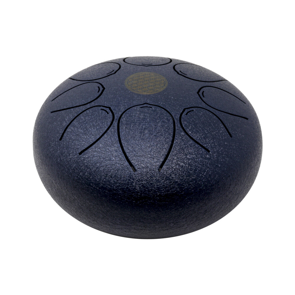<div style="position: initial; margin: initial; font-family: "EB Garamond";"><font style="font-family: "EB Garamond";" size="4">This tongue drum has a steel blue color with specks of lighter colors throughout with a matte finish. It is subtle yet strong in appearance and would match just about any work space or home. Burnished into the center is a symbol called the flower of life. This is a perfect piece for your meditation space or living room. </font></div><div style="position: initial; margin: initial; font-family: "EB Garamond";"><font style="font-family: "EB Garamond";" size="4">Where did they come from?</font></div><div style="position: initial; margin: initial; font-family: "EB Garamond";"><font style="font-family: "EB Garamond";" size="4">A form of tongue drums has been around for a very long time if considering the wooden versions created by the Aztecs known as log drum or tone drums. Another similar instrument is the Slit Drum of African origin. These were the early predecessors to the modern-day steel tongue drums. A steel tongue drum is a percussion instrument invented by Dennis Hayena in 2007. Created from a propane gas tank, the original steel tongue drum was called Hank Drum. This was inspired by the original Hang handpan, and the gas tank from which it was created. Dennis Havlena invented what we now know as the steel tongue drum, following inspiration from other creators.</font></div><div style="position: initial; margin: initial; font-family: "EB Garamond";"><font style="font-family: "EB Garamond";" size="4">Are they hard to play?</font></div><div style="position: initial; margin: initial; font-family: "EB Garamond";"><font style="font-family: "EB Garamond";" size="4">One of the great things about this invention is it does not require any particular skill to play it. Anyone who wants an easy to play intuitive instrument can learn to play a tongue drum. You do not need a musical background to get all the benefits from playing. There is no right or wrong way to play the tongue drum, just pick up your mallets and start by hitting the inside of the cutouts. The cutouts are in the shape of a tongue, hence the name, Tongue Drum. Almost immediately, you will feel your self getting sucked into the music and start to feel relaxed. Your mind goes into a meditative state where you can tune the world out for a while. You can also play with your fingers however, that takes a little more practice and some calluses. We carry finger sticks to save your hands from building up calluses. If you want to sound more enhanced, then stick with the mallets. They help in producing proper vibrations from the drum and musical scales.</font></div><div style="position: initial; margin: initial; font-family: "EB Garamond";"><font style="font-family: "EB Garamond";" size="4">Flower of life- </font></div><div style="position: initial; margin: initial; font-family: "EB Garamond";"><font style="font-family: "EB Garamond";" size="4">The meaning behind the flower of life symbol is that it is believed to represent the cycle of creation. It depicts how all life comes from on singular source, represented by the circle in the center of the pattern. There is believed to be a secret symbol hidden within the flower of life symbol, which is said to hold the most significant and sacred patterns of the universe. It is believed to be a sort of blueprint for all life, with the fundamental patterns for everything from atoms to planets and everything in between.</font></div><div style="position: initial; margin: initial; font-family: "EB Garamond";"><font style="font-family: "EB Garamond";" size="4">What is included? </font></div><div style="position: initial; margin: initial; font-family: "EB Garamond";"><font style="font-family: "EB Garamond";" size="4">You get the steel tongue drum, mallets, and a multi colored backpack/ bag so you can enjoy your drum anywhere. </font></div><div style="position: initial; margin: initial;"><br style="color: rgb(0, 0, 0); font-family: Calibri, "Segoe UI", Calibri, Thonburi, Arial, Verdana, sans-serif, "Mongolian Baiti", "Microsoft Yi Baiti", "Javanese Text"; font-size: 14.6667px; white-space: pre-wrap; position: initial; margin: initial;"></div> 20cm Pentatonic Steel Singing Drum -Steel Blue