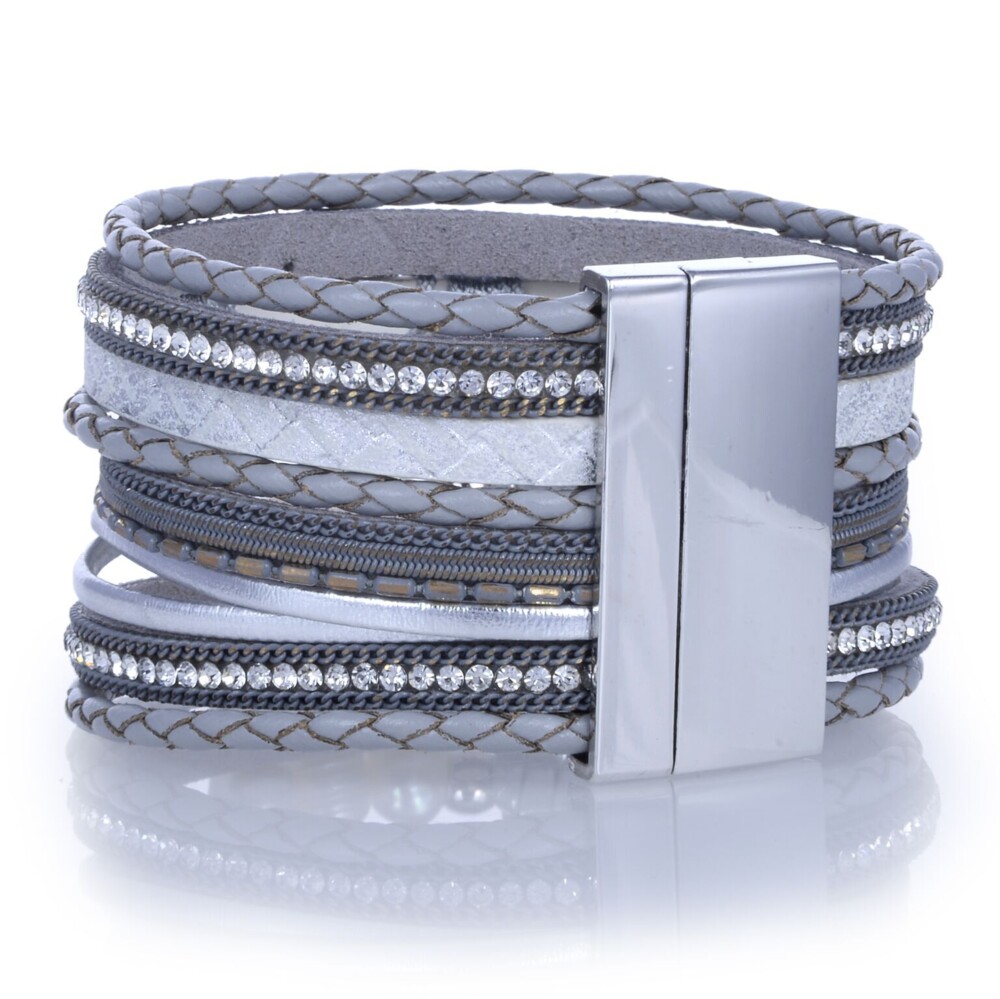 Silver Gray Tree Of Life Multi Wrap Bracelet Silver Gray Tree Of Life Multi Wrap Bracelet