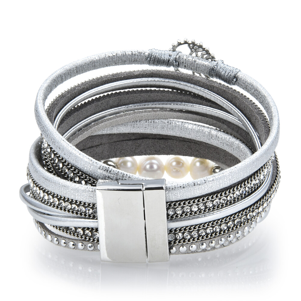 <span></span><span style="font-family: Quicksand;"><span style="font-family: "EB Garamond";"><font size="4">Silver & Pearl Tree Of Life Multi Wrap Bracelet Double.</font></span></span> Silver & Pearl Tree Of Life Multi Wrap Bracelet Double