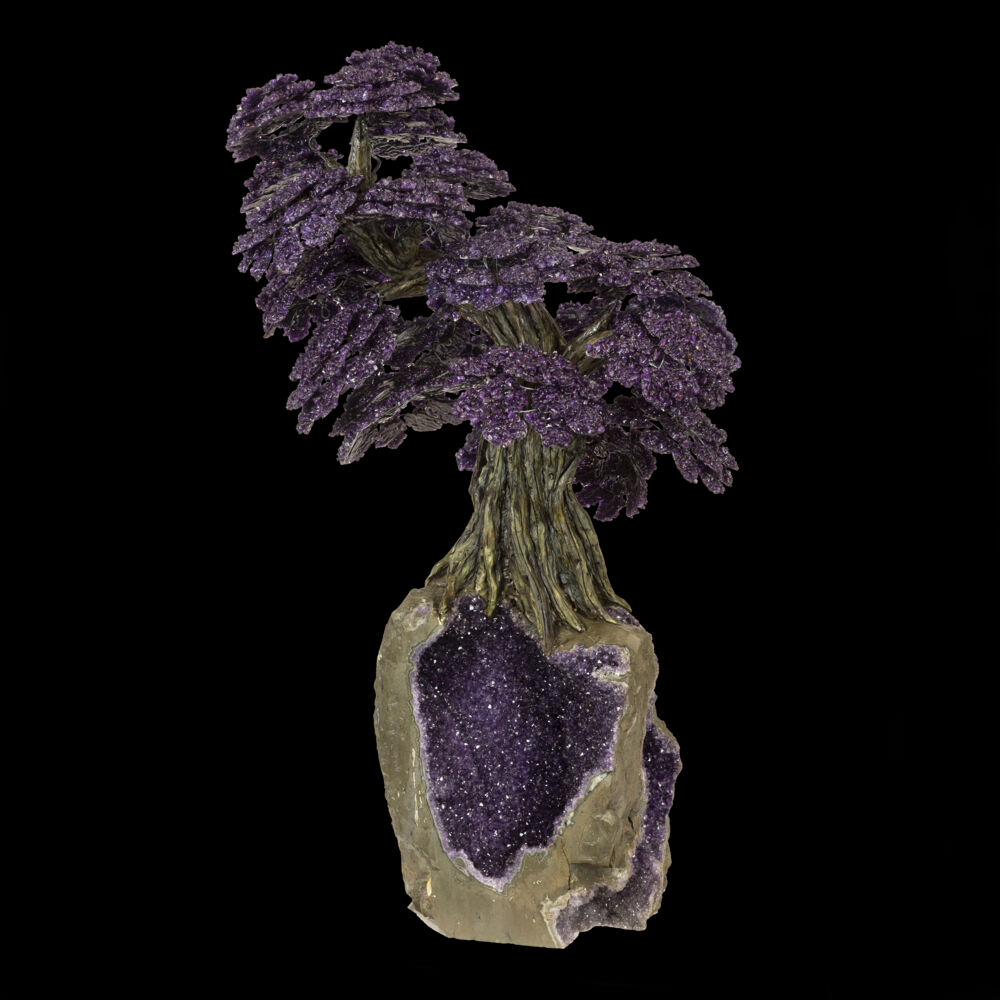 Image 2 for Amethyst Gemstone Tree On Dark Amethyst Base
