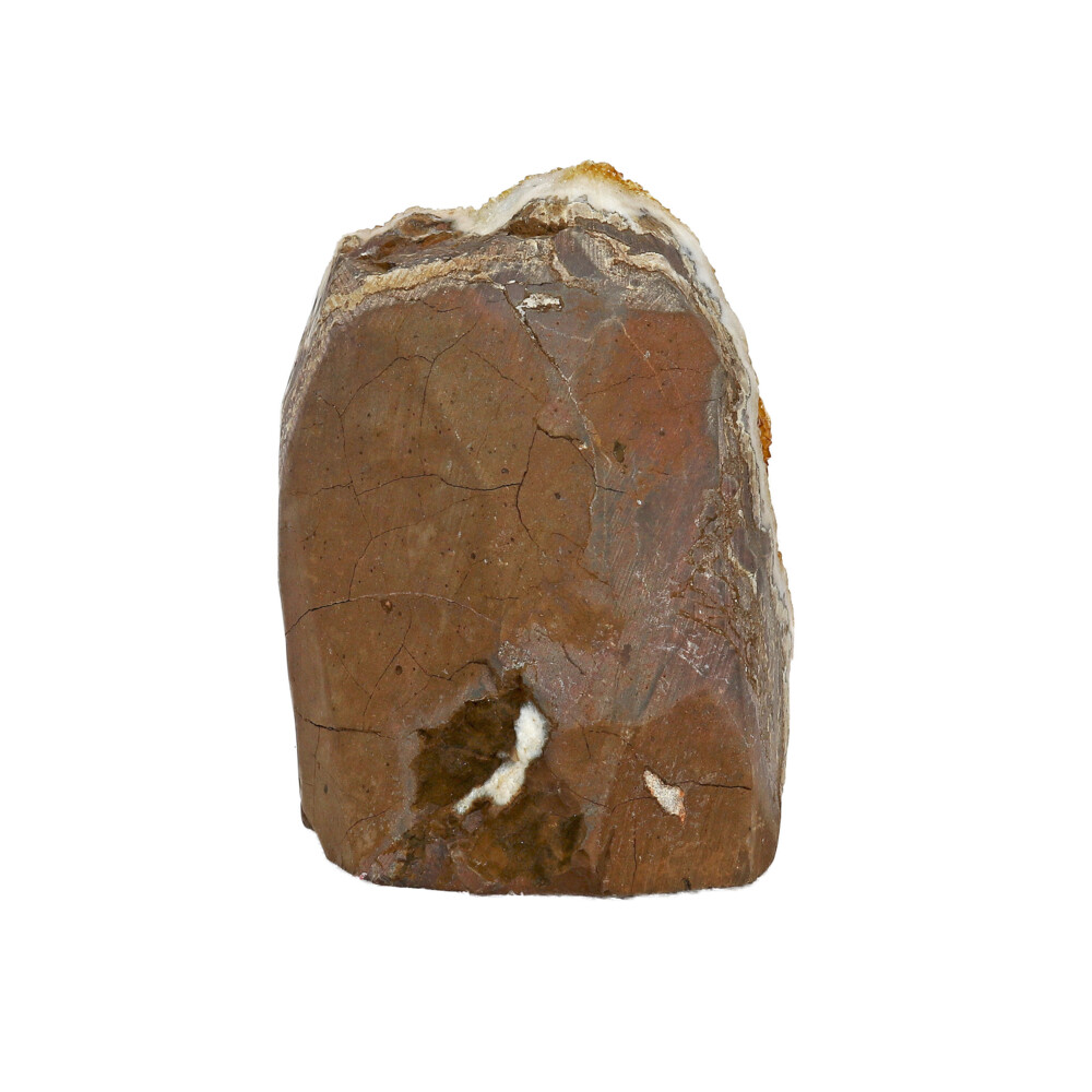 Image 2 for Citrine Druze Cut Base With Calcite Crystals