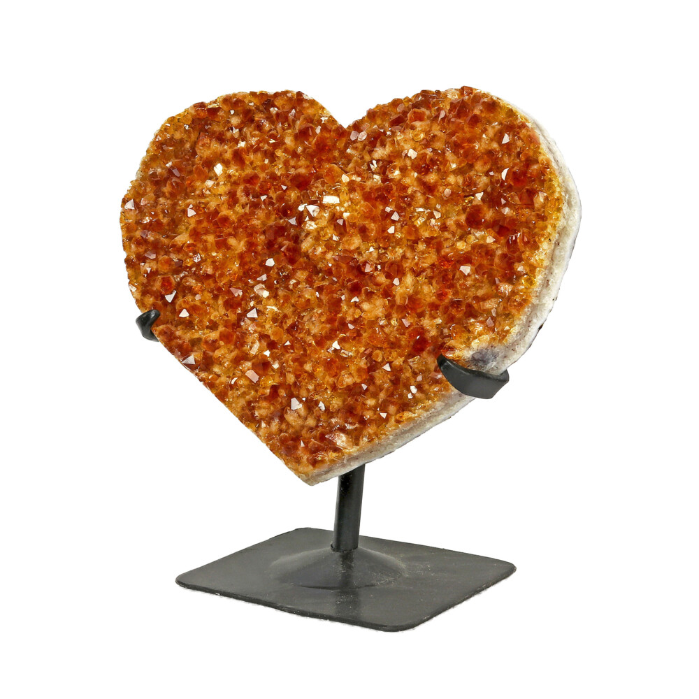 Image 2 for Citrine Crystal Heart On Stand