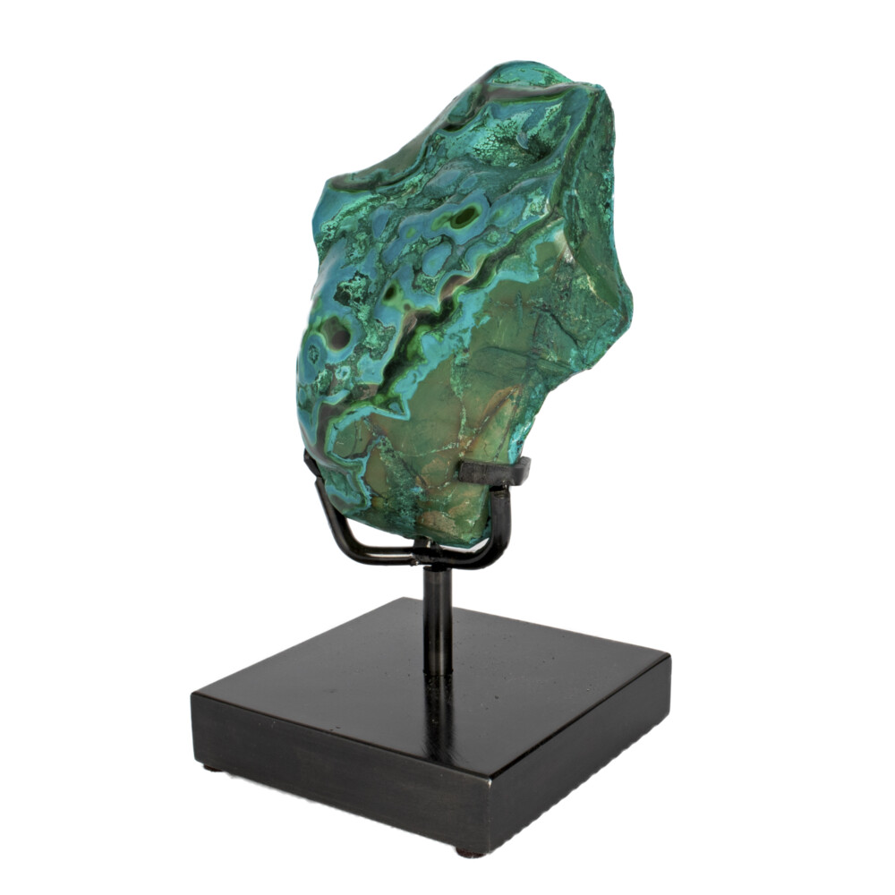 Image 2 for Chrysocolla & Malachite On Custom Stand -Freeform Polished