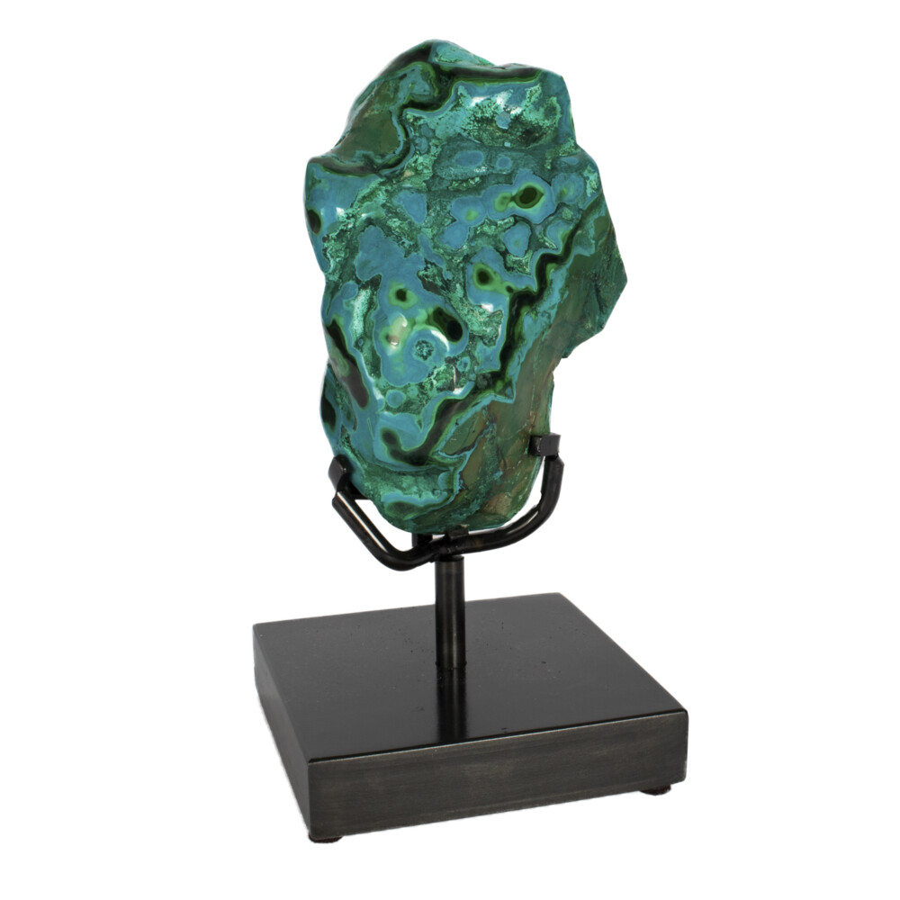 Chrysocolla & Malachite On Custom Stand -Freeform Polished Chrysocolla & Malachite On Custom Stand -Freeform Polished