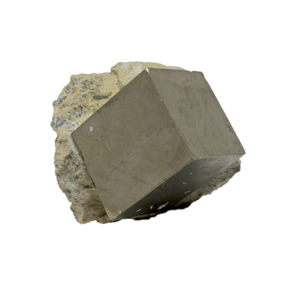 Every stone is unique and one of a kind. Nature's treasures do vary in their shape and color. Cubic Pyrite Crystals In Matrix