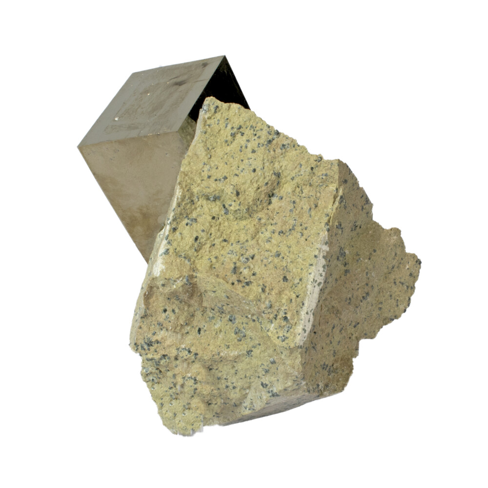 Image 2 for Cubic Pyrite Rectangular Bonded Crystal
