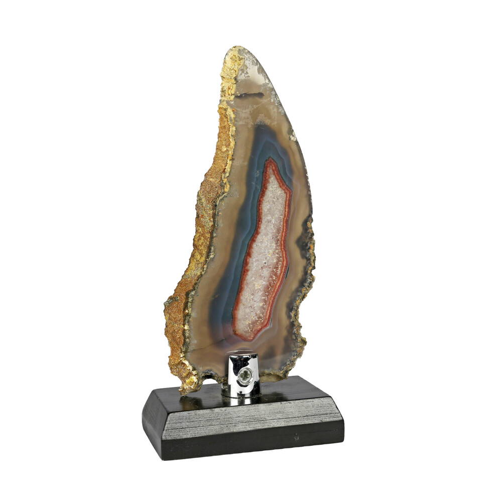 Image 2 for Agate Slice -Quartz With Blue & Brown Accents