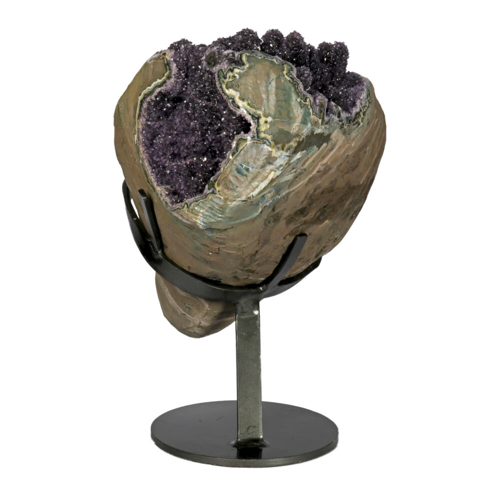 Image 2 for Amethyst Druze Geode On Custom Fitted Stand with Full Stalactites